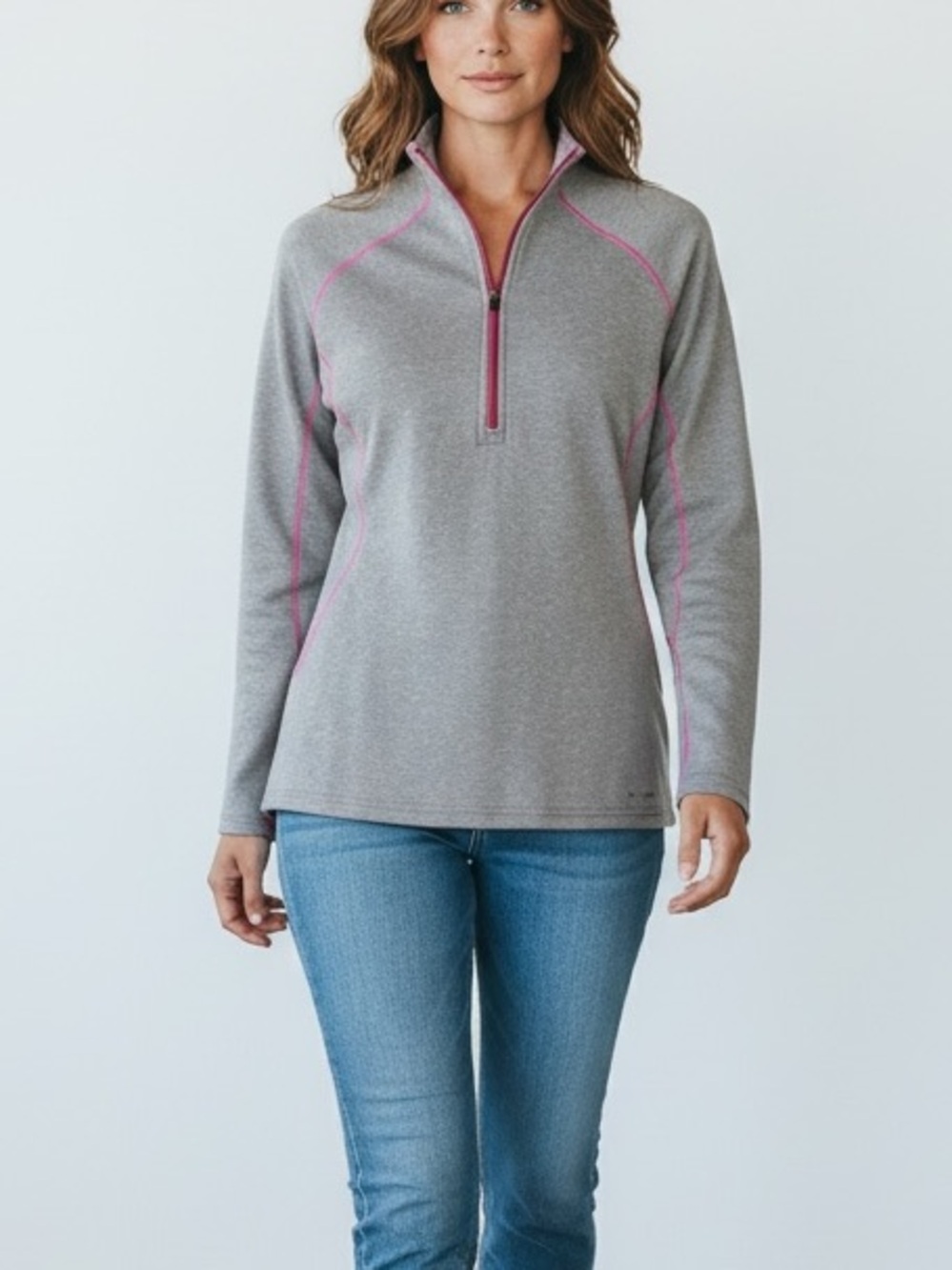 Patagonia Womens Capilene Mid-Weight Base Layer Gray Pink Sz M